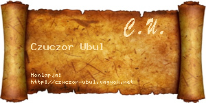 Czuczor Ubul névjegykártya